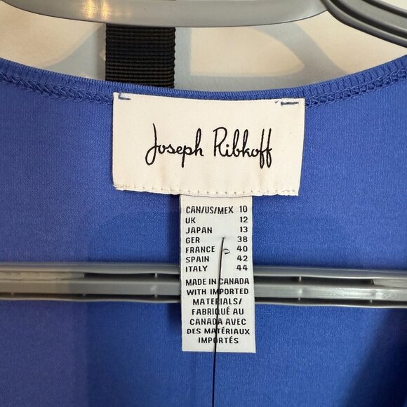NWT - Joseph Ribkoff Blue Shirt with cutouts, Size 10 - Picture 2 of 8
